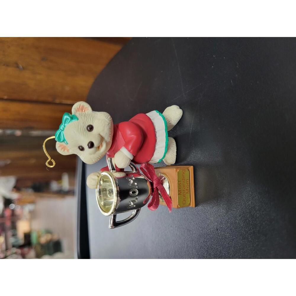 Hallmark Keepsake Ornament - Most Outstanding Mom Bear with Trophy 1999